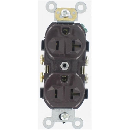 Ezgeneration Straight Blade Receptacle, 5-20R, 20 A, 125V AC, 2 Pole, 3 Wire, Flush Mount, Grounded EZ334614